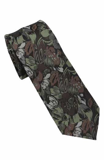 Ben Sherman Abstract Floral Jacquard Slim Tie