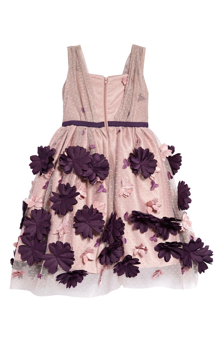 Marchesa Kids' Floral Tulle Party Dress, Alternate, color, 