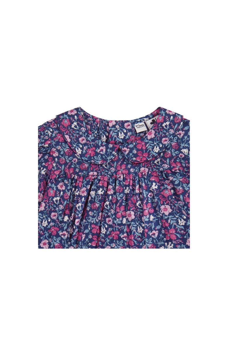 Busy Bees Ginny Girls Peter Pan Collar Dress, Alternate, color, Pink Navy Floral