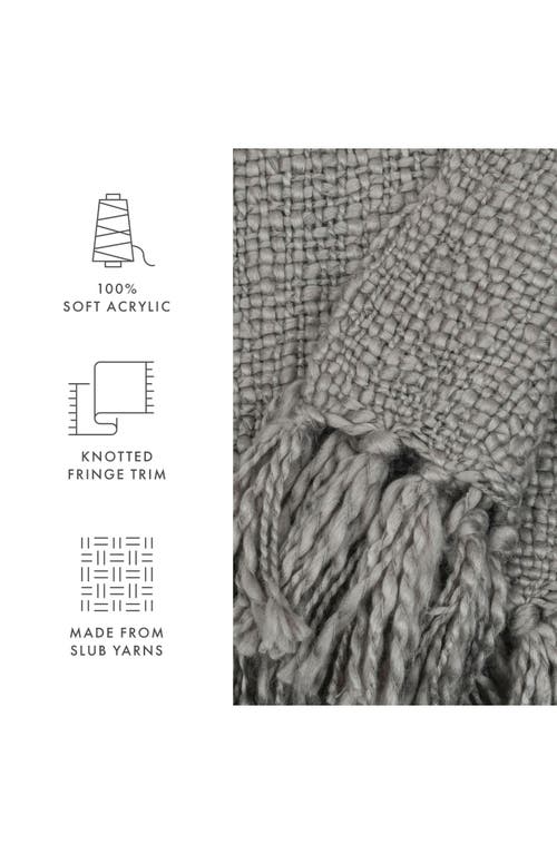 Ienjoy Home Slub-yarn Throw Blanket In Gray