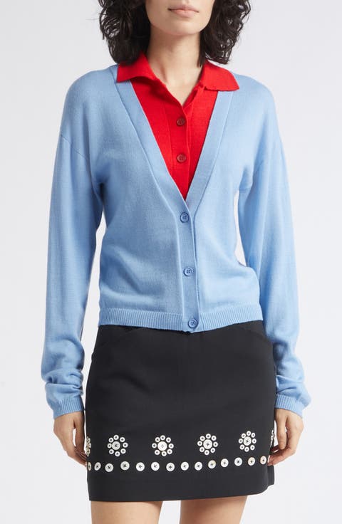 Layered Wool Cardigan