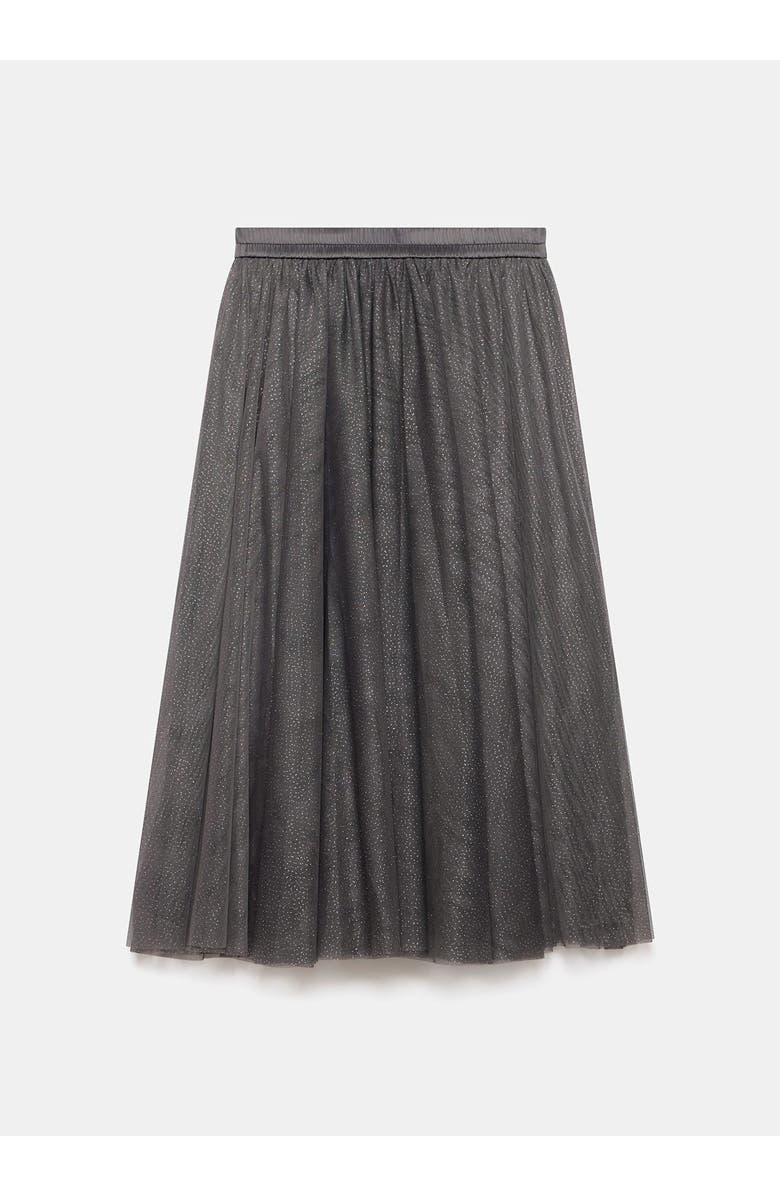 MINT VELVET Metallic Tulle Midi Skirt, Alternate, color, Grey