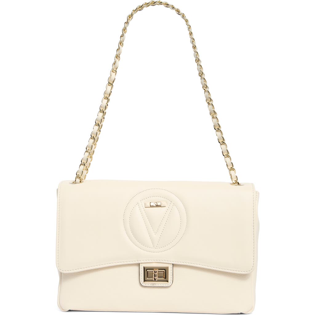 Valentino By Mario Valentino Posh Signature Shoulder Bag In White