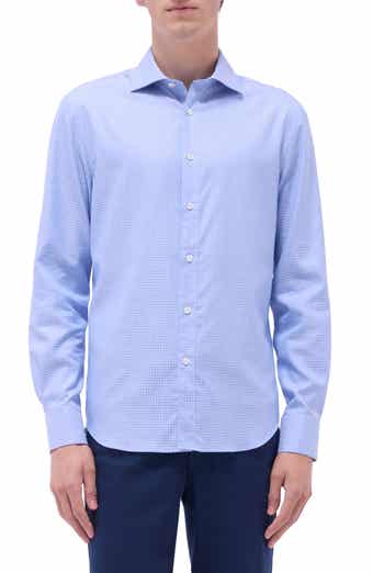 Bugatchi Axel Shaped Fit Jacquard Button-Up Shirt