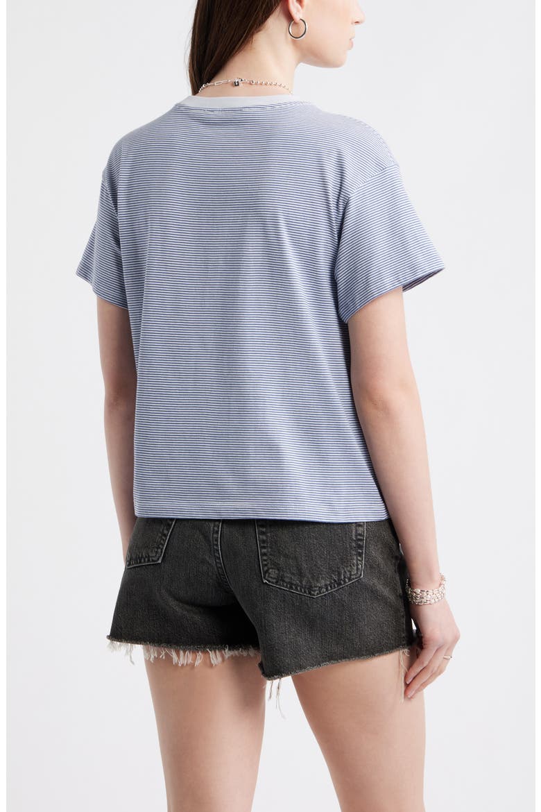 Favorite Cotton T-Shirt, Alternate, color, BLUE TONAL MICRO STRIPE