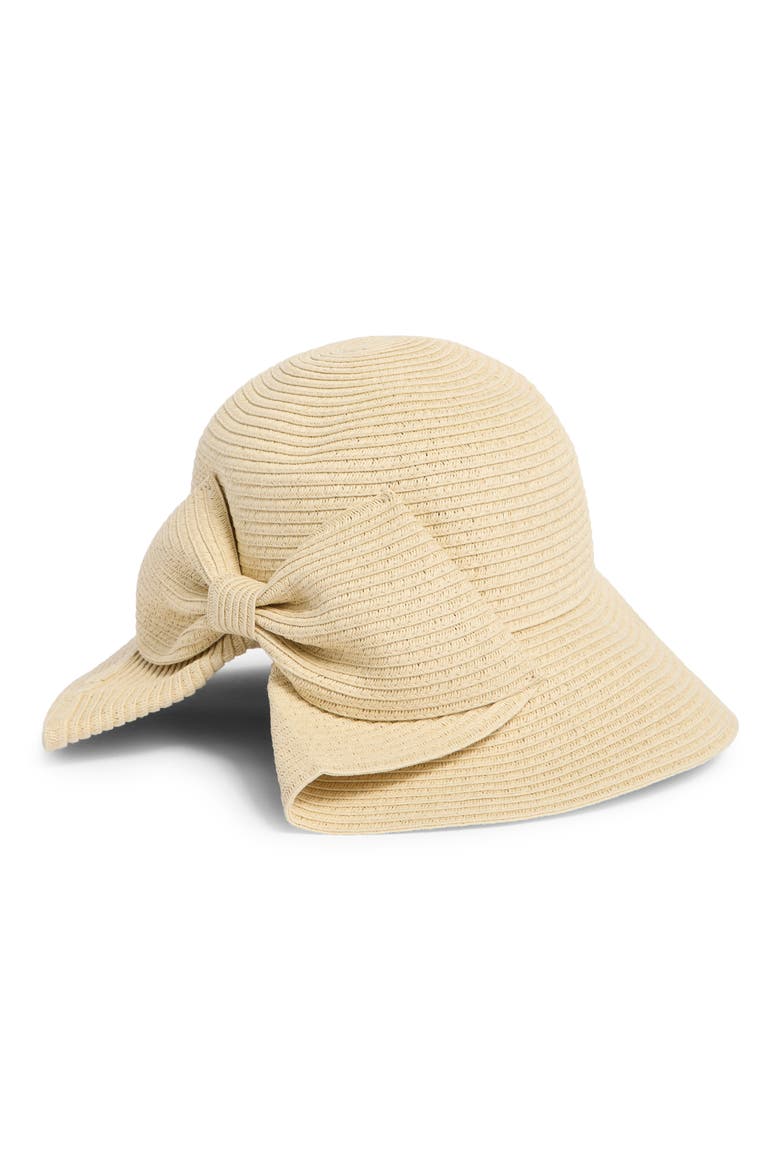 Straw Floppy Hat, Alternate, color, NATURAL