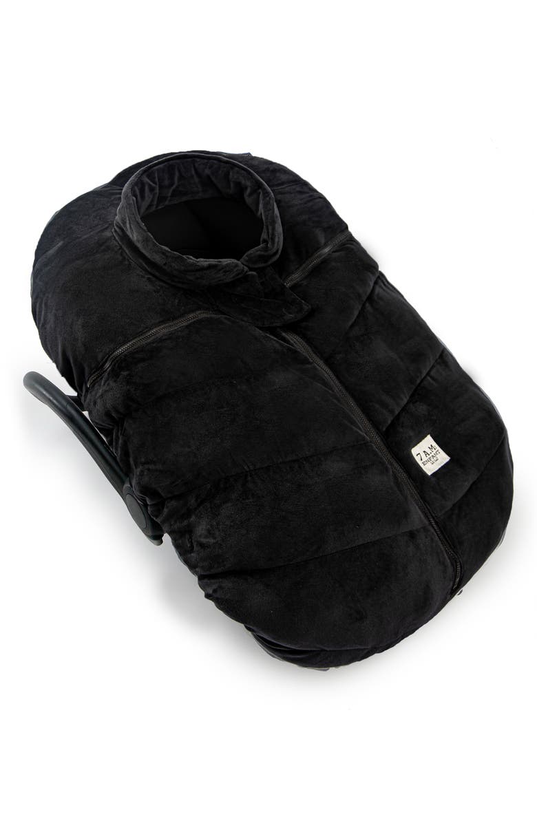 7 A.M. Enfant 7 A.M. Faux Shearling Trim Car Seat Cocoon, Alternate, color, 