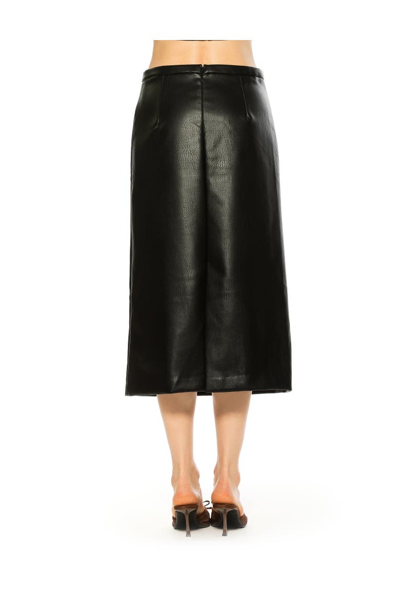 Alexia Admor Isla Vegan Leather Skirt, Alternate, color, Black