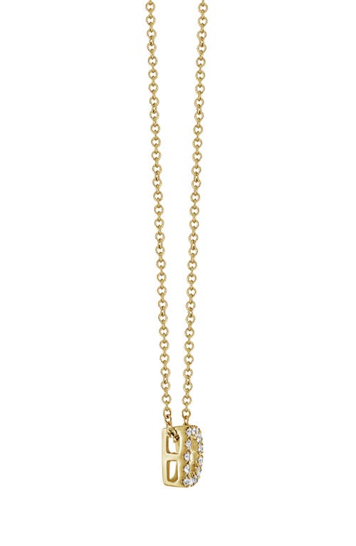 Bony Levy 18k Gold Pavé Diamond Initial Pendant Necklace In 18k Yellow Gold - D