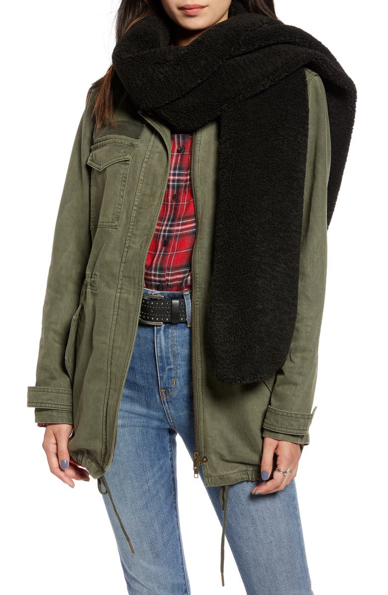 Treasure & Bond Faux Shearling Stole, Main, color, 