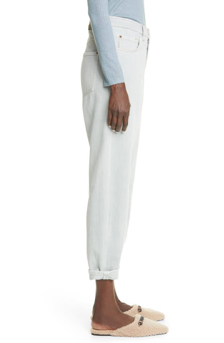 Brunello Cucinelli Loose Fit Cotton Stretch Denim Jeans, Alternate, color,