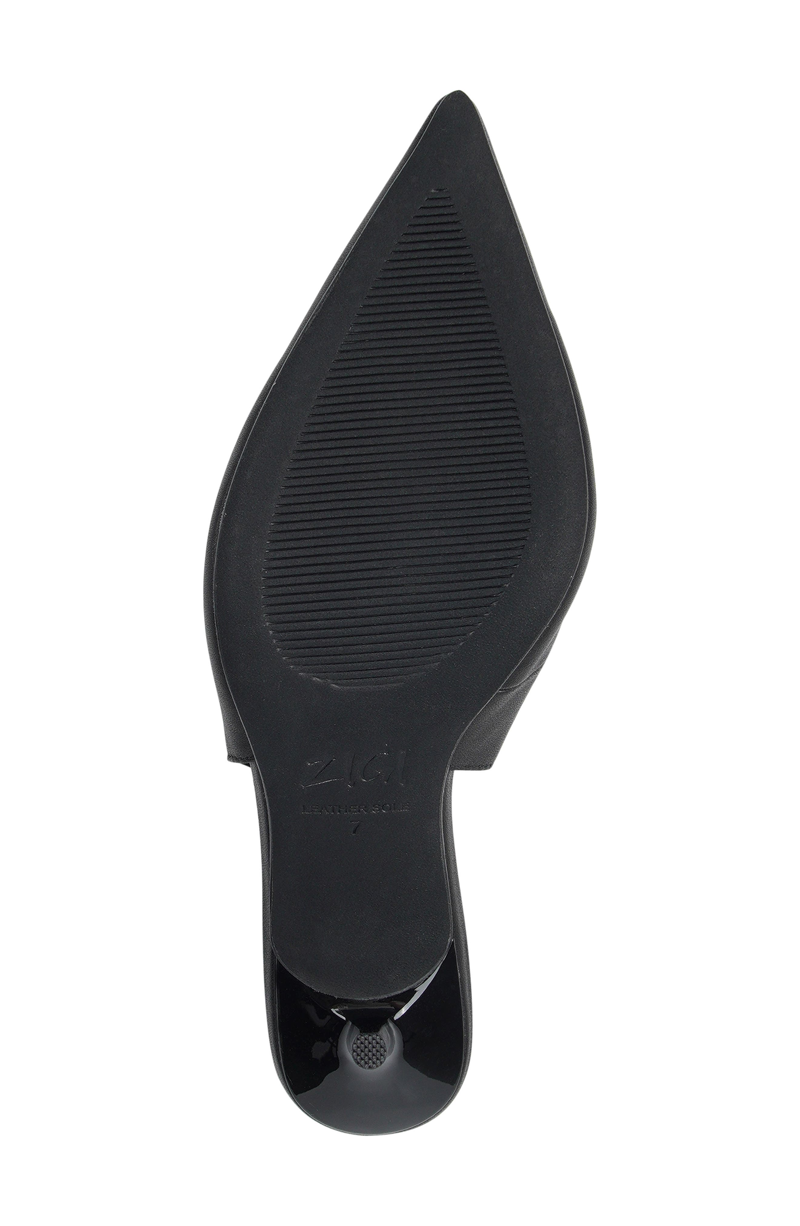 Bombay Slingback Pointed Toe Pump, Alternate, color, BLACK LEATHER