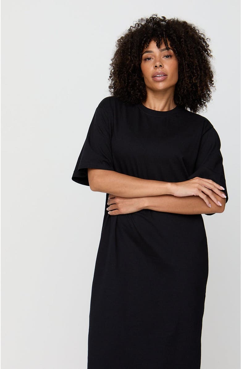 Turtledove London Organic Cotton Ruby Maxi Dress, Alternate, color, Black