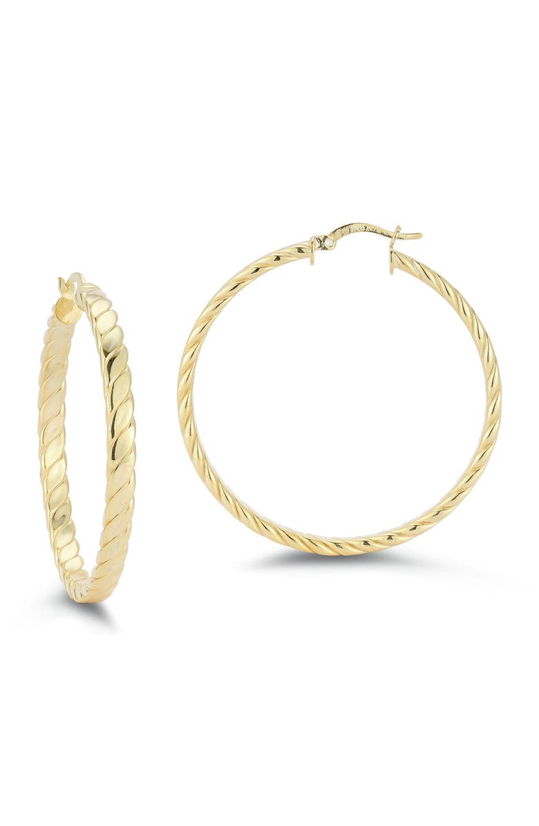 CHLOE AND MADISON Twist Hoop Earrings, Main, color, Gold