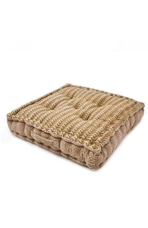 Block Print Meditation Cushion - Square