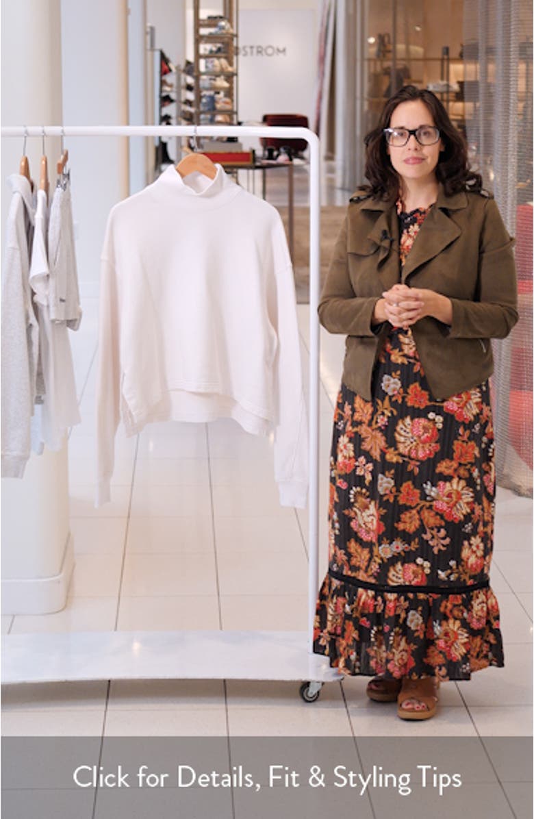 Isra Mock Neck Fleece Cotton Pullover, sales video thumbnail