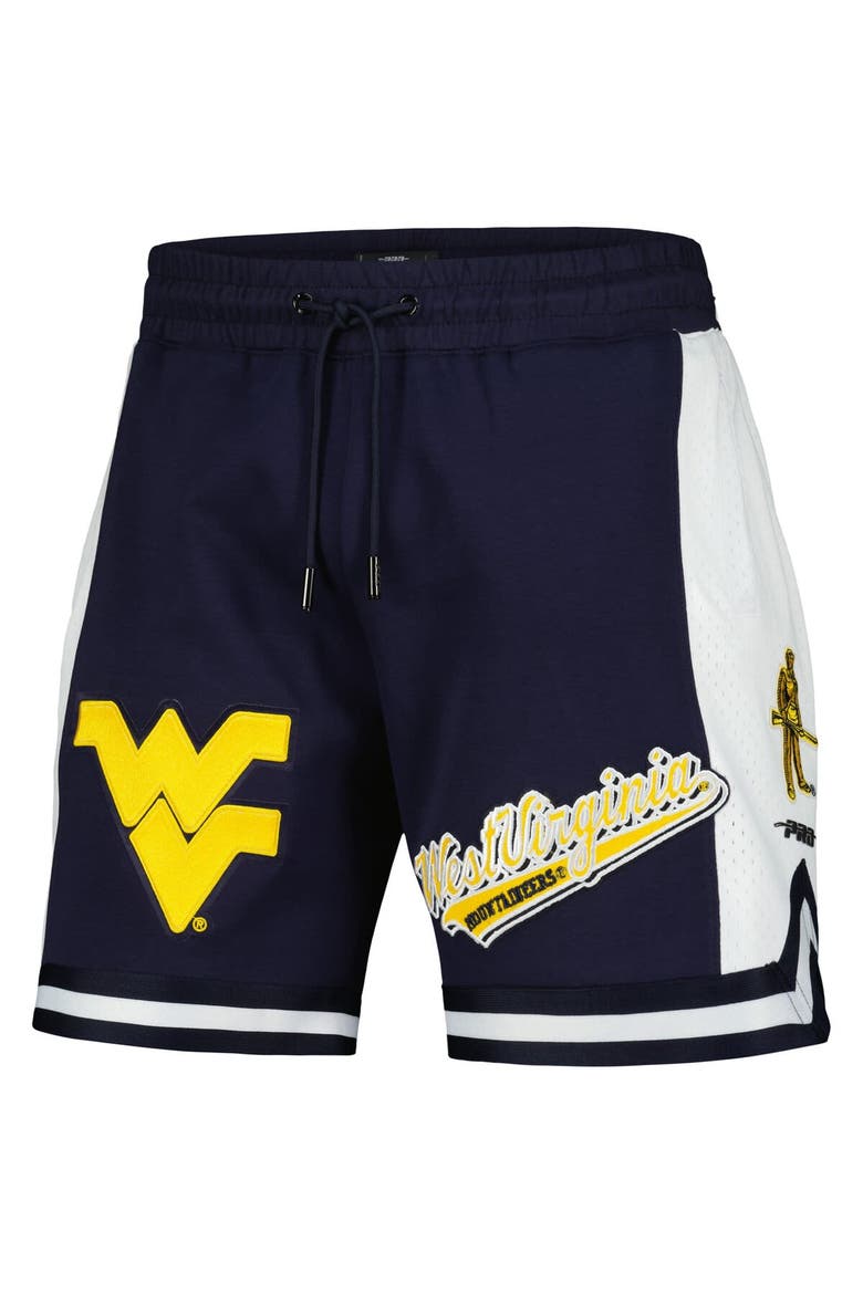 Men's Pro Standard Navy West Virginia Mountaineers Script Tail DK 2.0 Shorts, Alternate, color, Navy