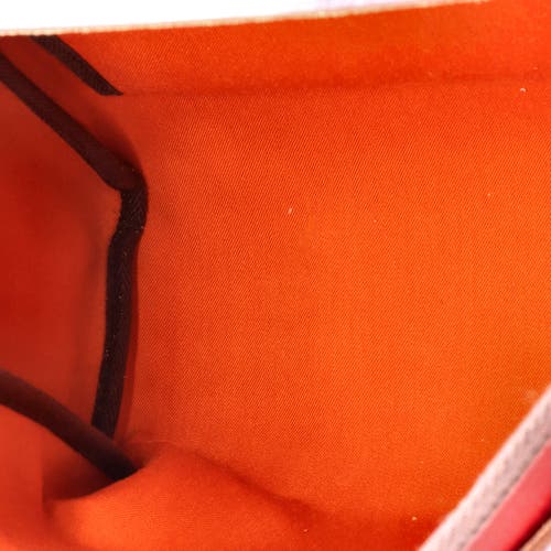 Pre-owned Hermes Hermes Herbag Toile And Leather Pm In Orange
