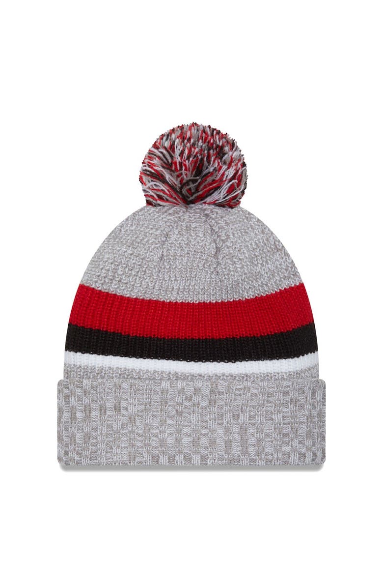 New Era Men's New Era Heather Gray San Francisco 49ers Cuffed Knit Hat with Pom, Alternate, color, Heather Gray