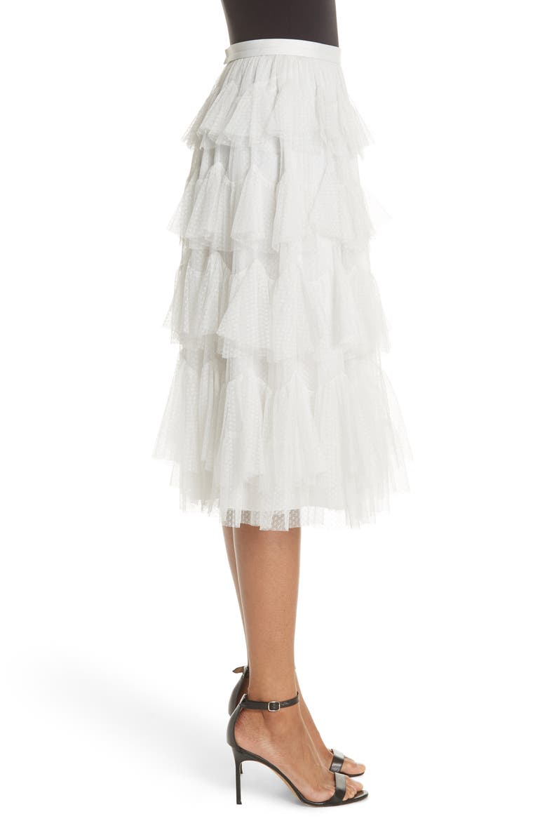 Tiered Tulle Skirt, Alternate, color, PEARL
