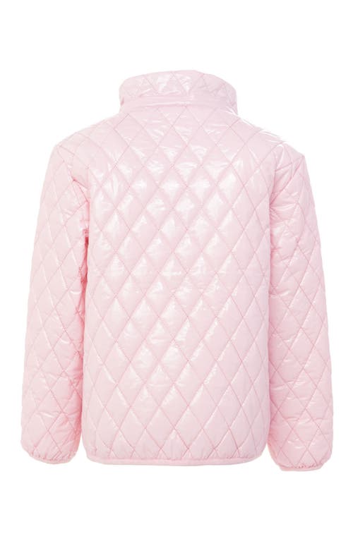 Northern Classics Shiny Quilted Puffer Jacket In Pink