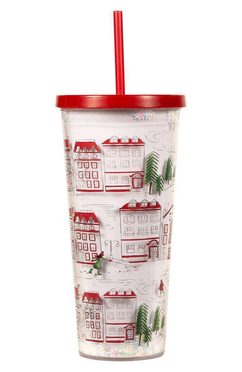 Steel Mill & Co Holiday Tumbler with Straw, Main, color, 