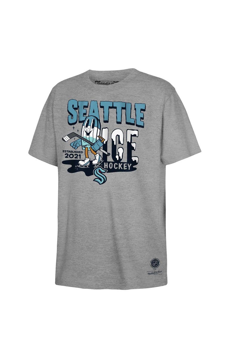 Mitchell & Ness Youth Mitchell & Ness Gray Seattle Kraken Popsicle T-Shirt, Main, color, 
