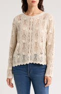 Adrianna Papell Pointelle Sweater