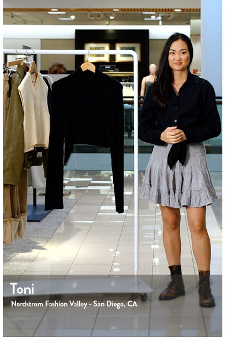 Crop Rib Turtleneck Sweater video
