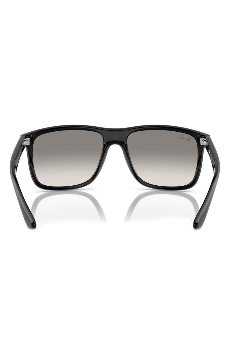 Ray-Ban 60mm Gradient Square Sunglasses, Alternate, color, Black / Clear Gradient Grey