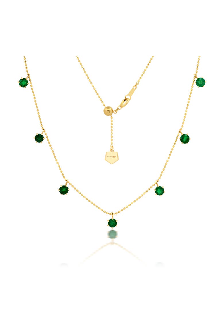 Emerald Floating Necklace, Main, color, Green