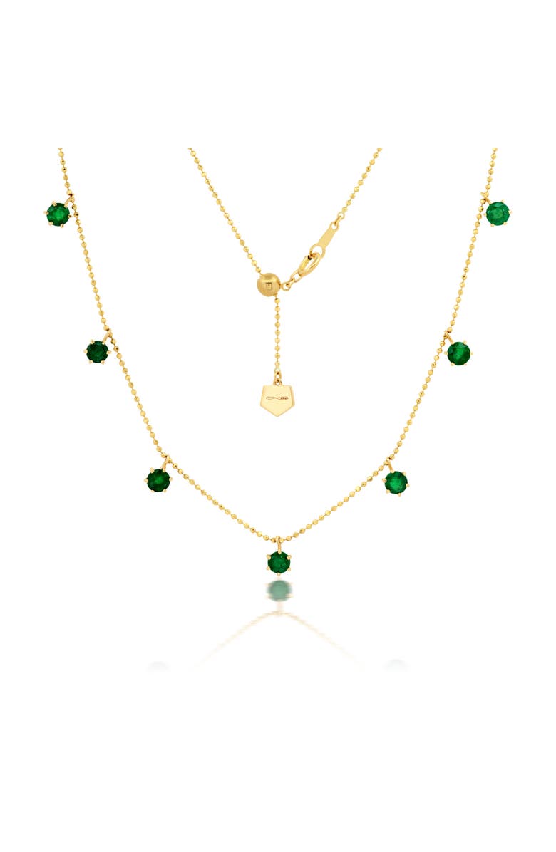 Graziela Emerald Floating Necklace, Main, color, Green