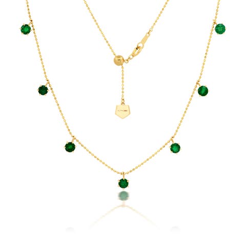 Emerald Floating Necklace