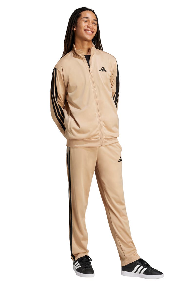 3-Stripes Track Jacket, Alternate, color, WARM SANDSTONE