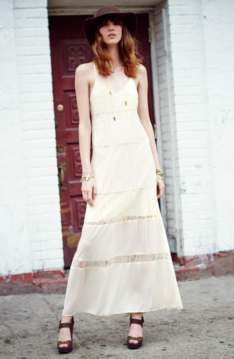 ASTR the Label ASTR Lace Inset Maxi Dress, Alternate, color,