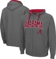 COLOSSEUM Men's Colosseum Charcoal Alabama Crimson Tide Big & Tall Full-Zip Hoodie