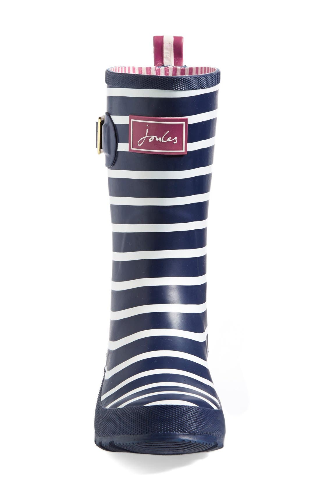 'Molly' Rain Boot, Alternate, color, NAVY STRIPE
