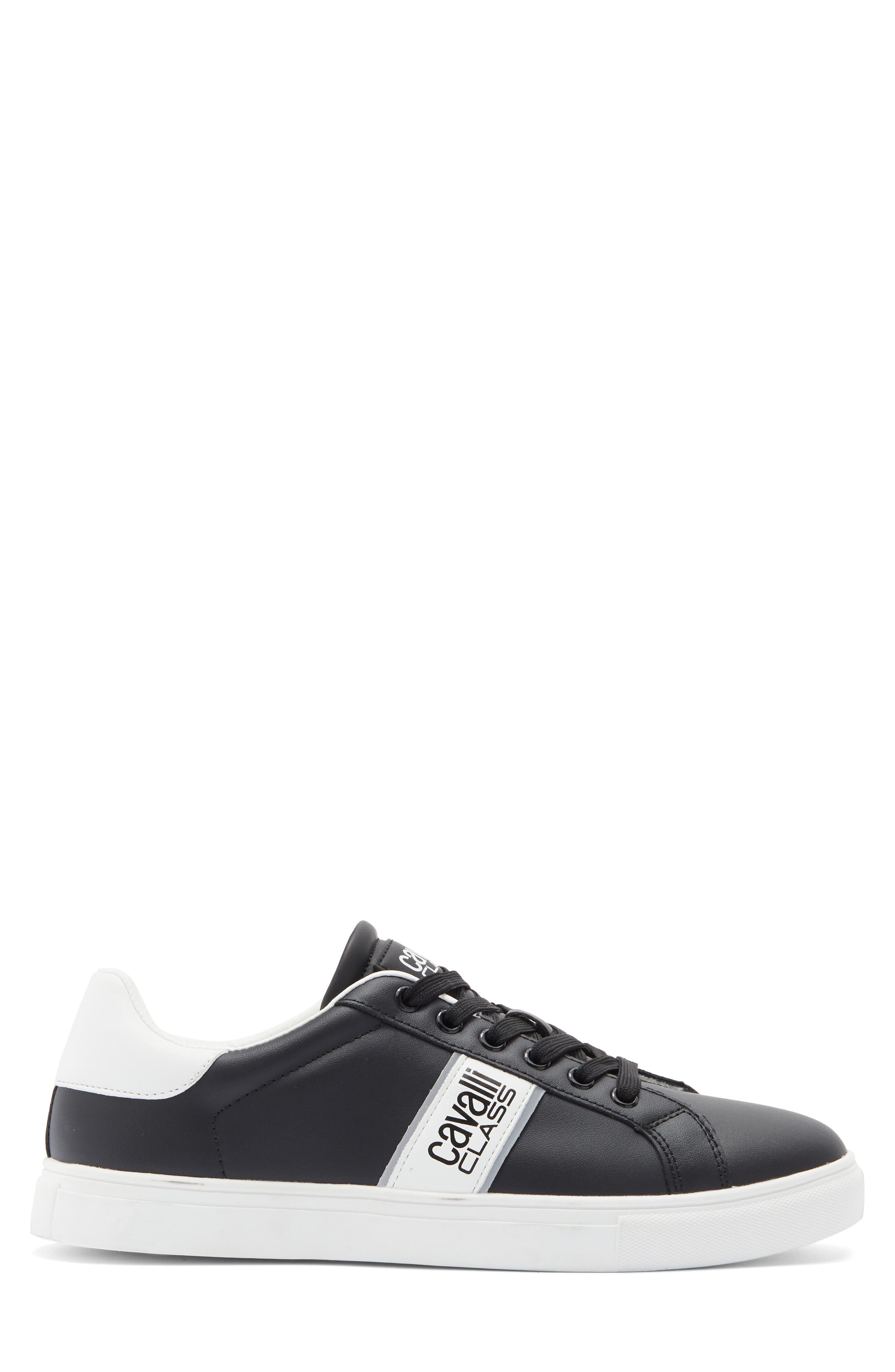 Roberto Cavalli Class Sneaker, Alternate, color, Black/ White