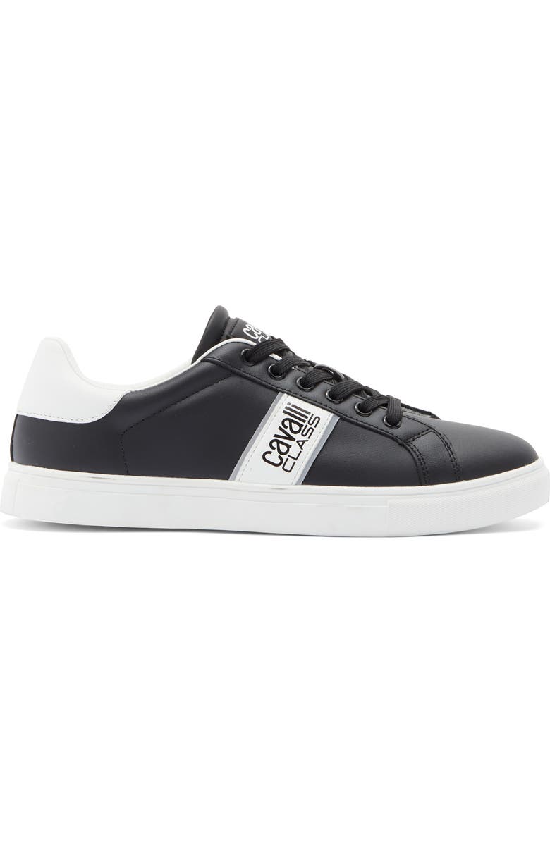 Roberto Cavalli Class Sneaker, Alternate, color, Black/ White