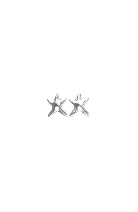 Small Silver-tone Star Earrings