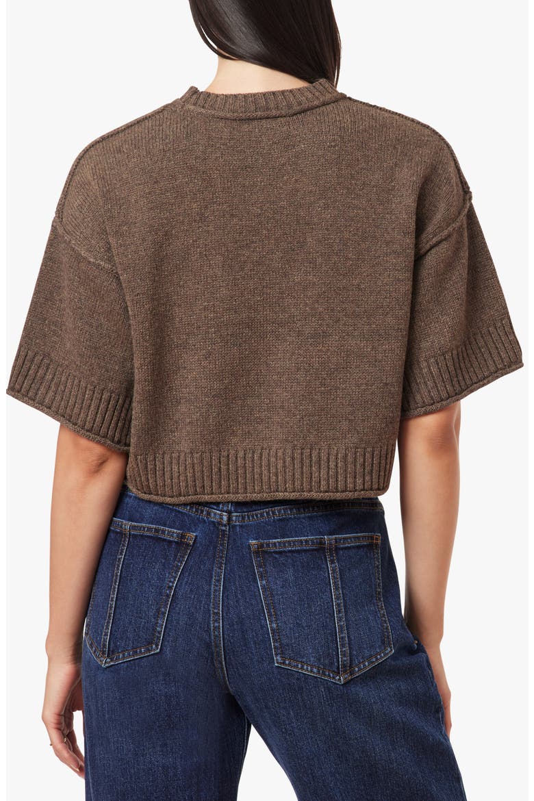 Crewneck Crop Sweater, Alternate, color, HEATHER MOCHA