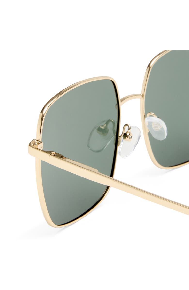 Le Specs The Cherished 58mm Polarized Square Sunglasses, Alternate, color, Gold