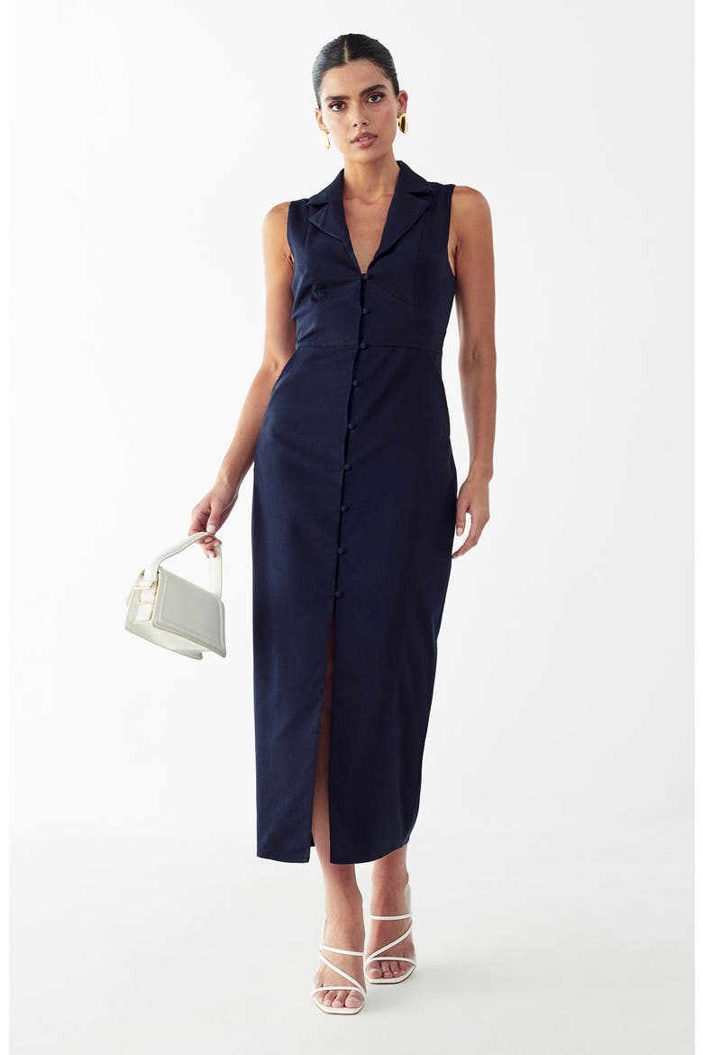 Barossa Midi Dress, Alternate, color, Navy Blue