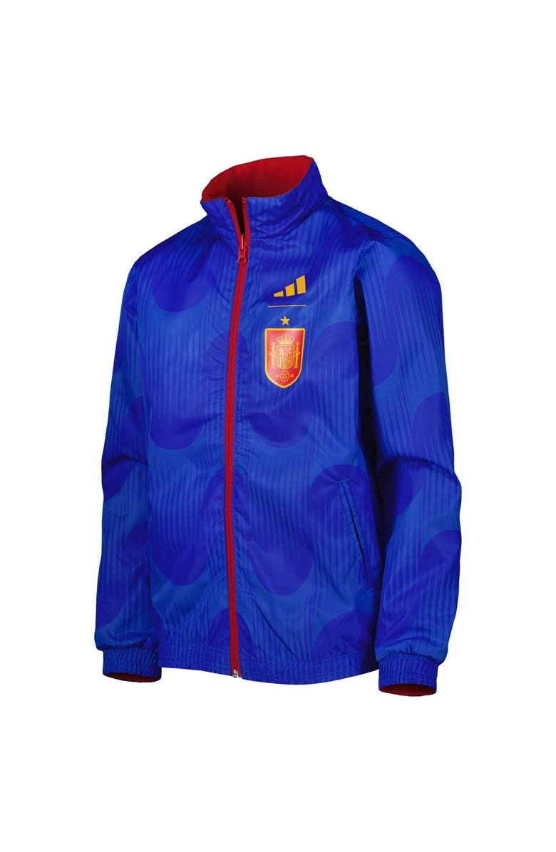 adidas Youth adidas Royal/Red Spain National Team Anthem Full-Zip Reversible Team Jacket, Alternate, color,