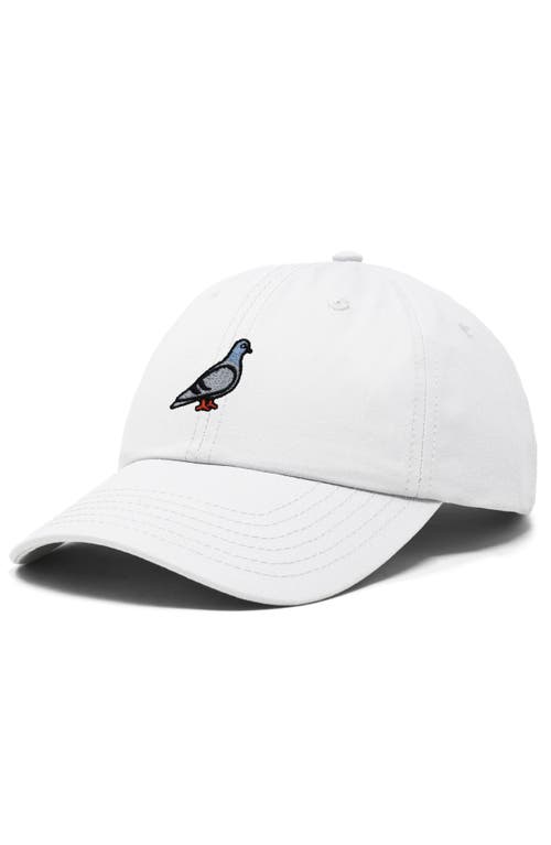 Dalix Pigeon Embroidered Everyday Hat In White