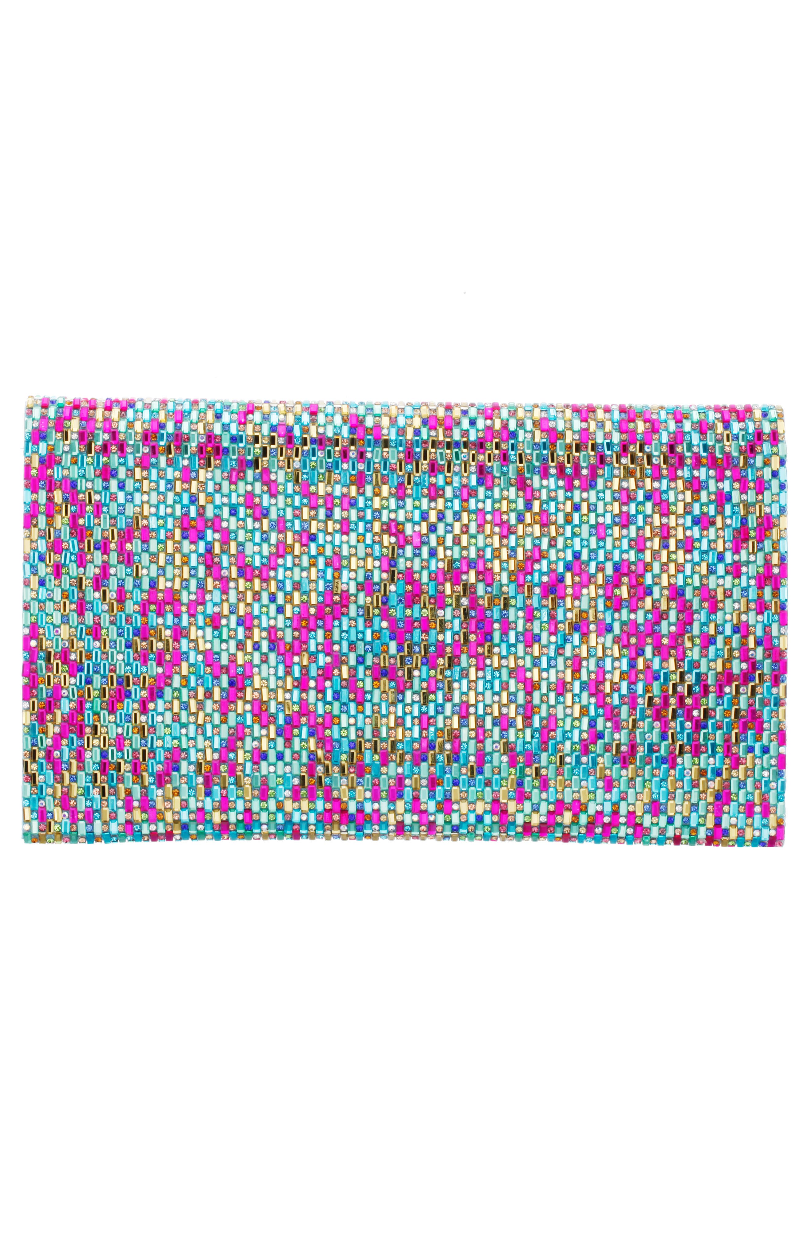 Nina Crystal Clutch, Alternate, color, 