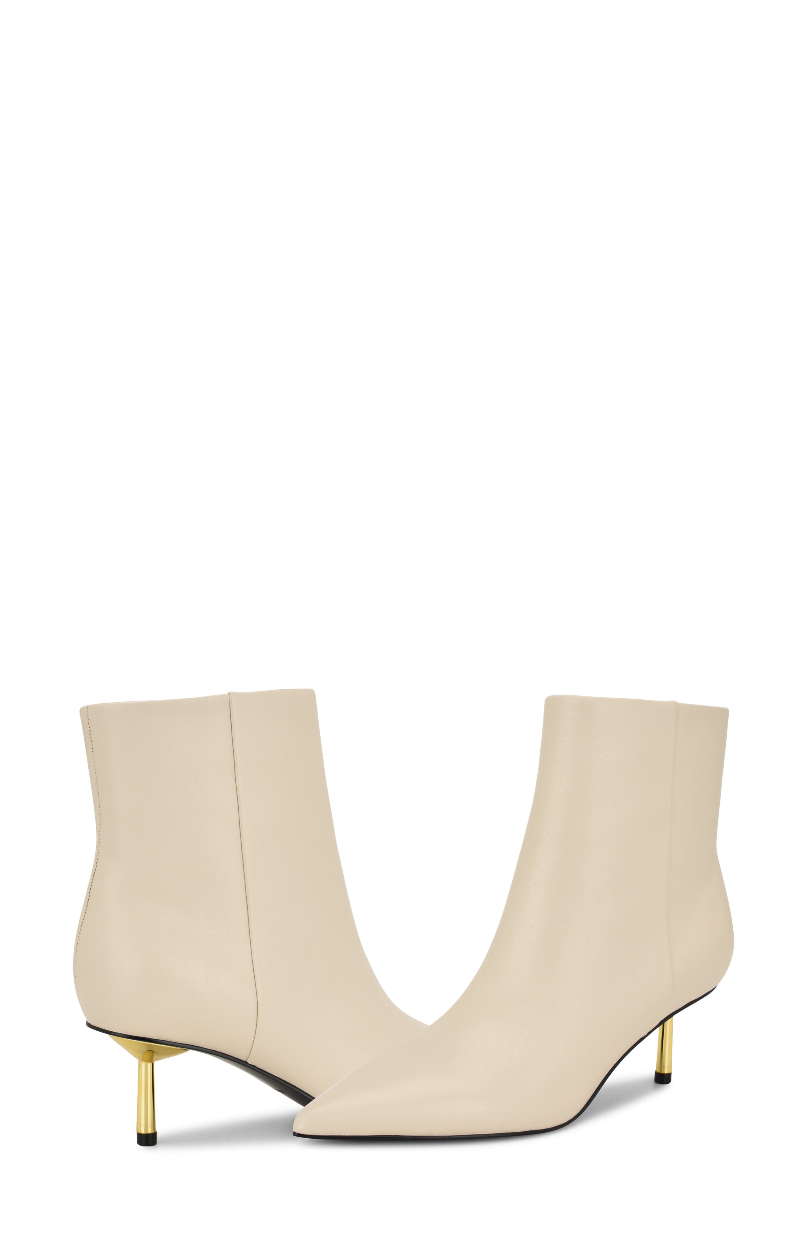 Nine West Hamesa Pointed Toe Bootie, Alternate, color, Ivory
