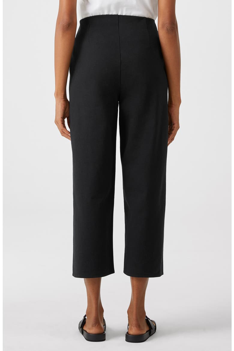 High Waist Cropped Straight Leg Pants, Alternate, color, BLACK