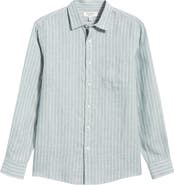 Nordstrom Pinstripe Linen Button-Up Shirt