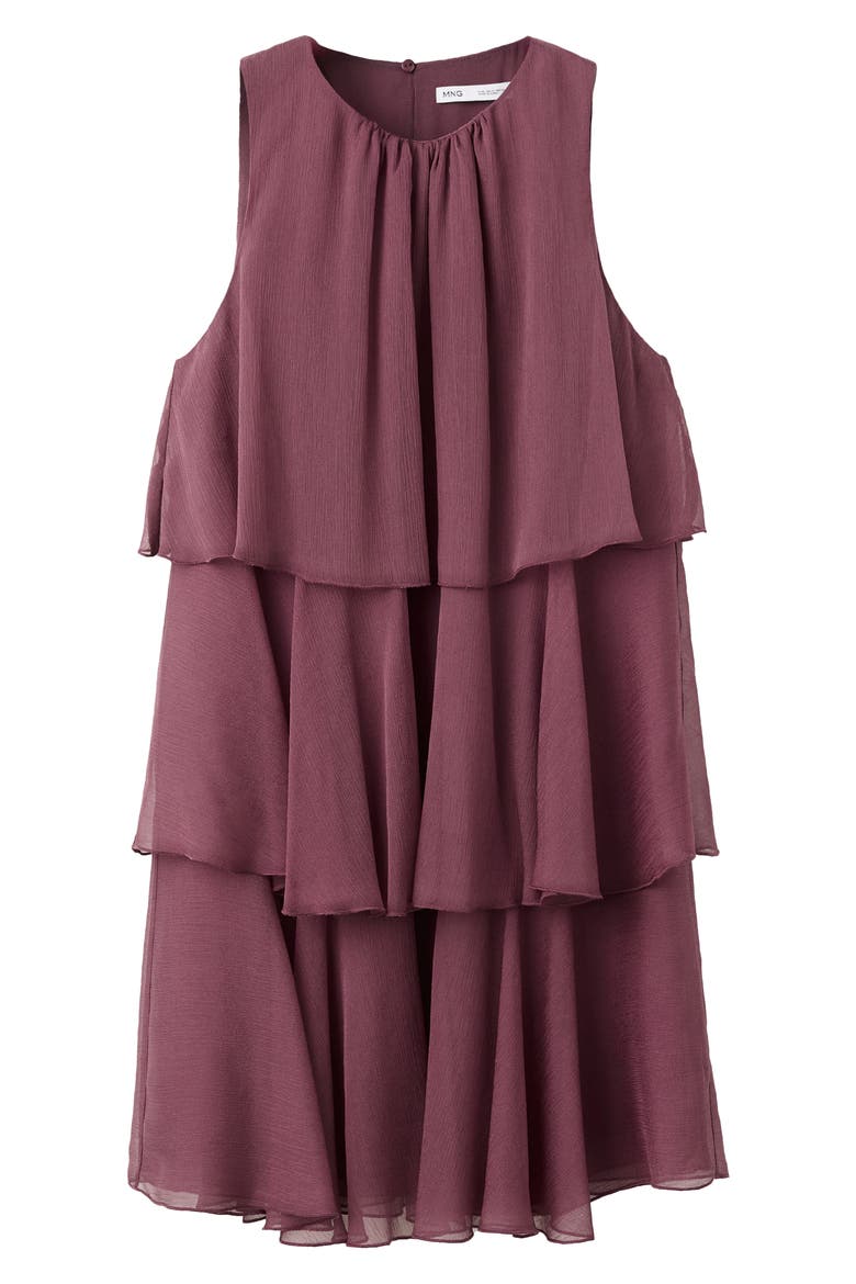 Cake Ruffle Minidress, Alternate, color, BURGUNDY
